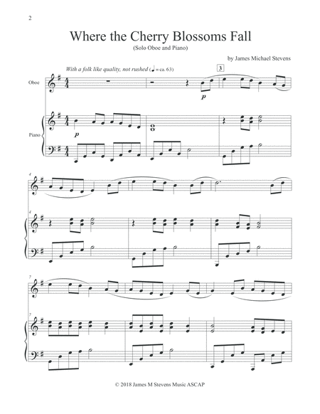 Where The Cherry Blossoms Fall Oboe Piano Page 2