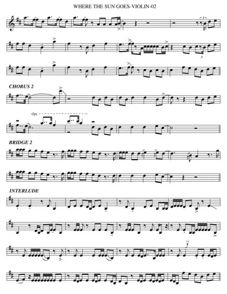 Where The Sun Goes Violin Page 2