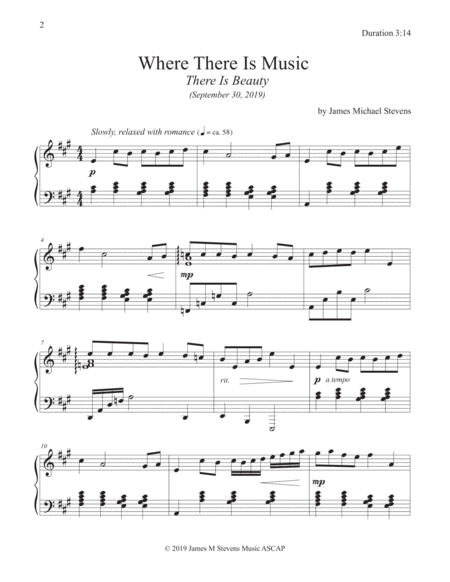 Where There Is Music Romantic Piano Page 2