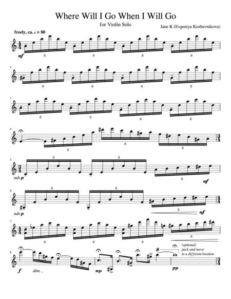 Where Will I Go When I Will Go Solo Violin Page 2