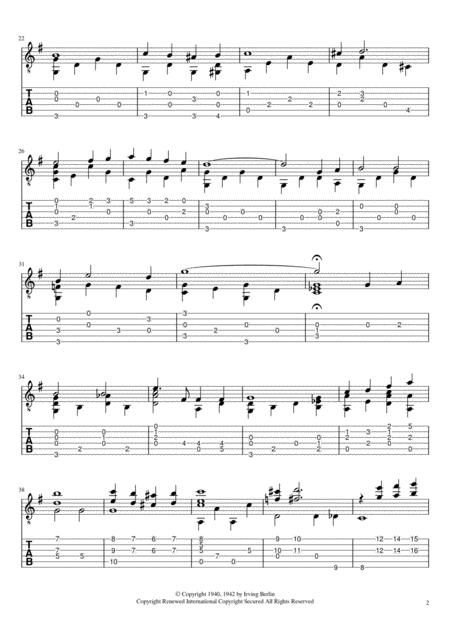 White Christmas Arranged For Solo Guitar Page 2