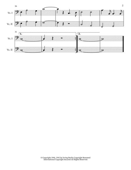 White Christmas Blanca Navidad Cello Duet Page 2