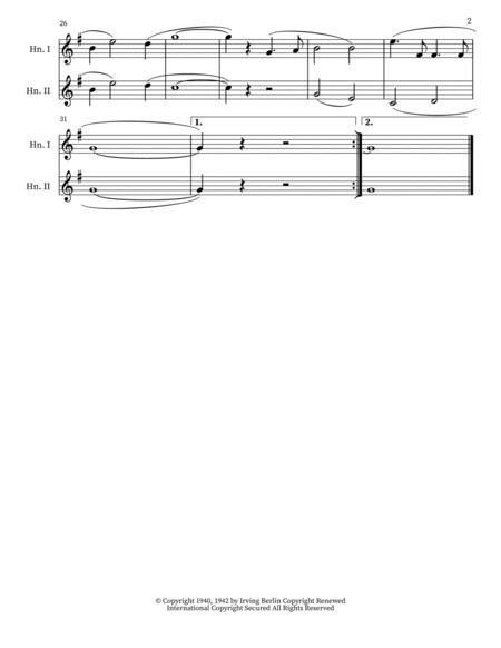 White Christmas Blanca Navidad French Horn Duet Page 2