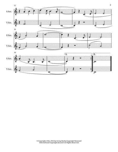 White Christmas Blanca Navidad Soprano Sax And Tenor Sax Duet Page 2