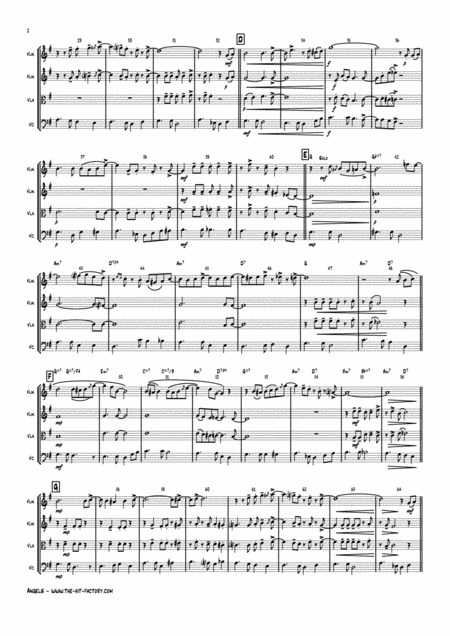 White Christmas Bossa Nova String Quartet Page 2