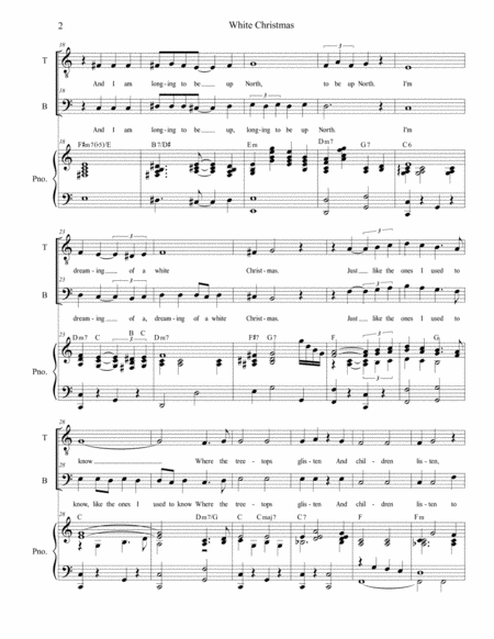 White Christmas Duet For Tenor And Bass Solo Page 2