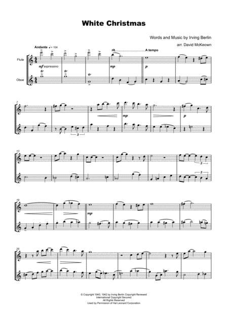 White Christmas Flute And Oboe Duet Page 2