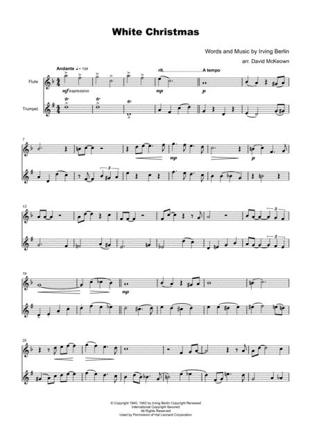 White Christmas Flute And Trumpet Duet Page 2