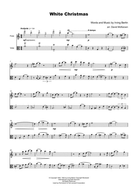 White Christmas Flute And Viola Duet Page 2