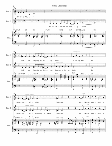 White Christmas For 2 Part Choir Page 2