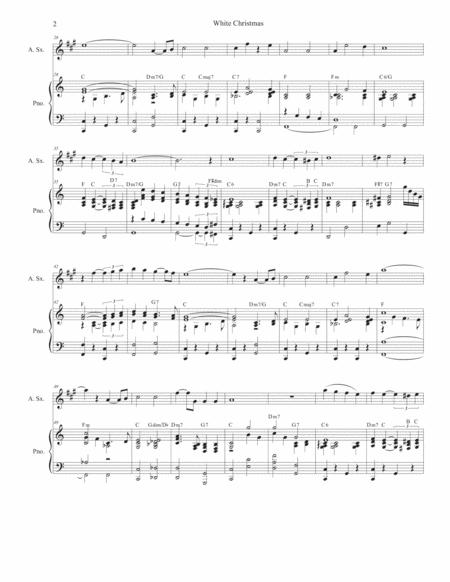 White Christmas For Alto Saxophone And Piano Page 2