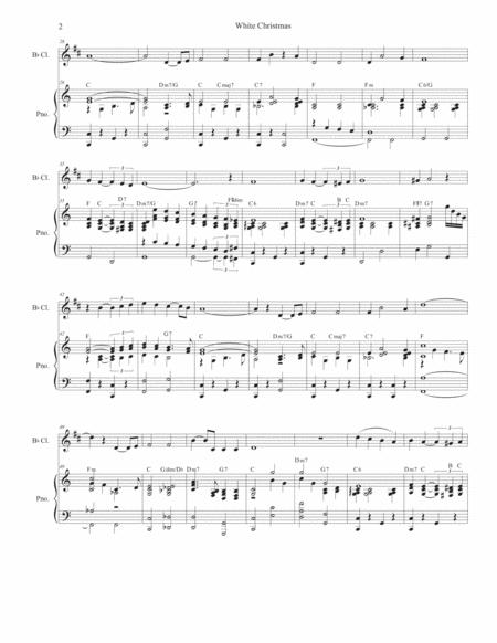 White Christmas For Bb Clarinet Solo And Piano Page 2