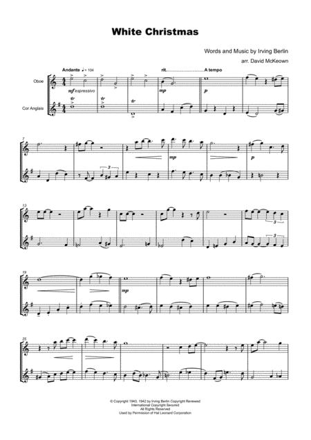 White Christmas Oboe And Cor Anglais Or English Horn Duet Page 2