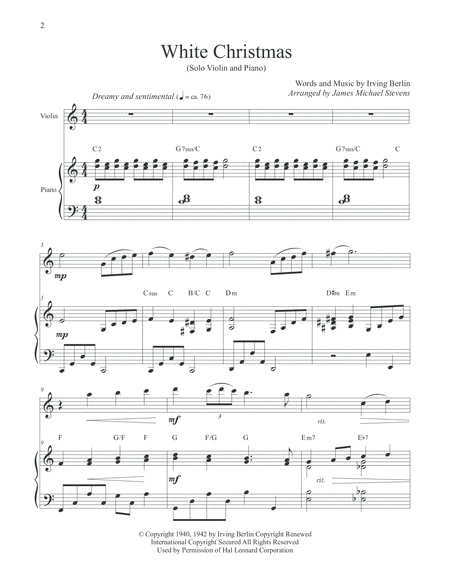 White Christmas Solo Violin Piano Page 2