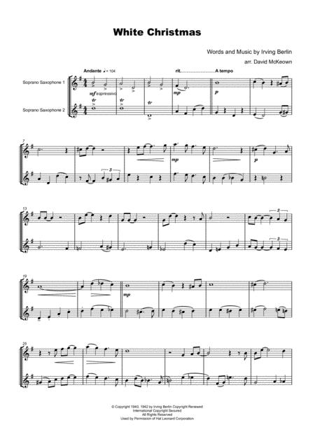 White Christmas Soprano Saxophone Duet Page 2