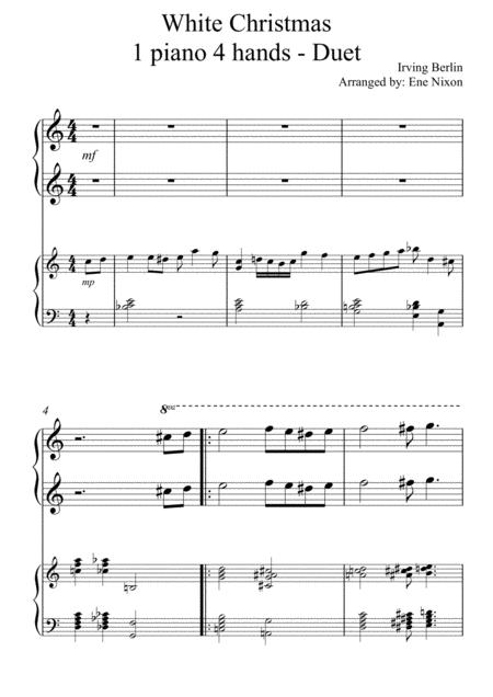 White Christmas Teacher And Student Duet 1 Piano 4 Hands Page 2