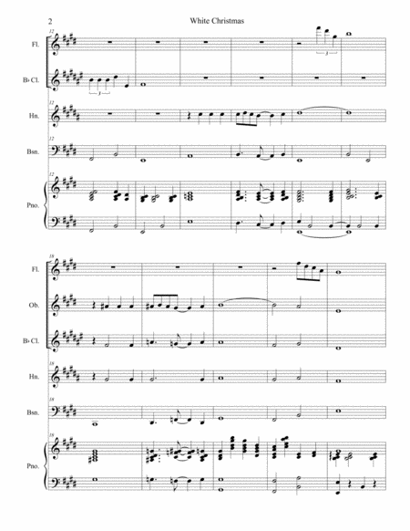 White Christmas Woodwind Quintet Page 2