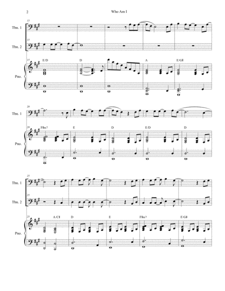 Who Am I Trombone Duet Page 2