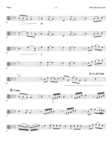 Who You Say I Am Arr Ed Hogan Viola Page 2