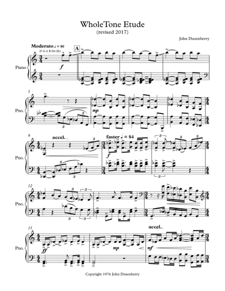 Wholetone Etude For Piano Page 2