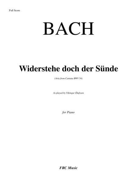 Widerstehe Doch Der Snde Aria From Cantata Bwv 54 As Played By Vikingur Lafsson For Piano Solo Page 2