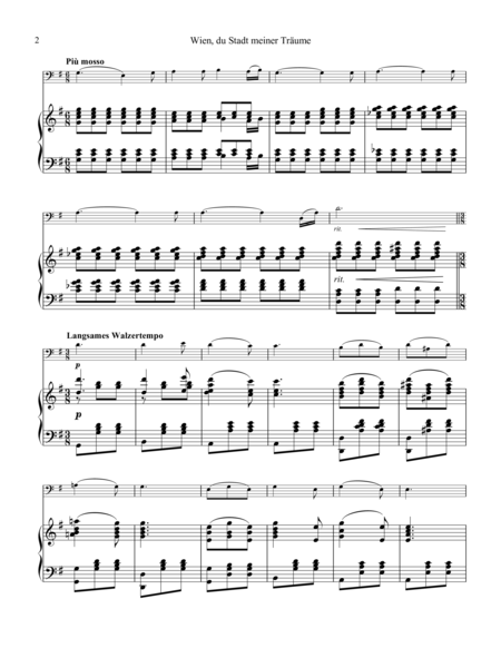 Wien Du Stadt Meiner Trume For Cello And Piano Page 2