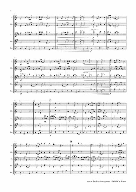 Wild Cat Blues Fats Waller Wind Quintet Page 2