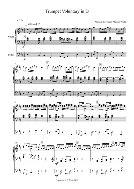 William Boyce Trumpet Voluntary In D Page 2