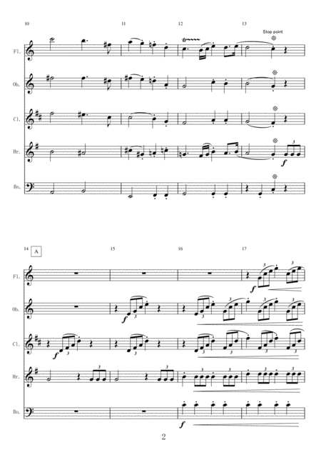 Wind Quintet Wedding March Page 2