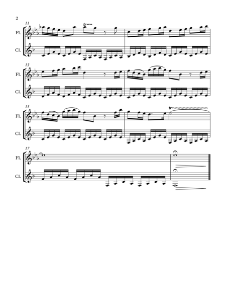Winter Four Seasons Largo Flute Clarinet Duet Page 2