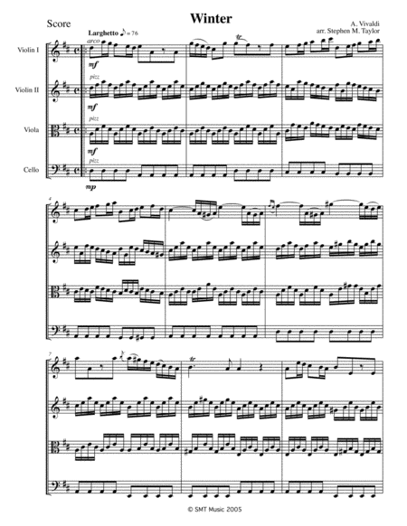 Winter From The Four Season Vivaldi Page 2