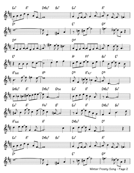 Winter Frosty Song Page 2