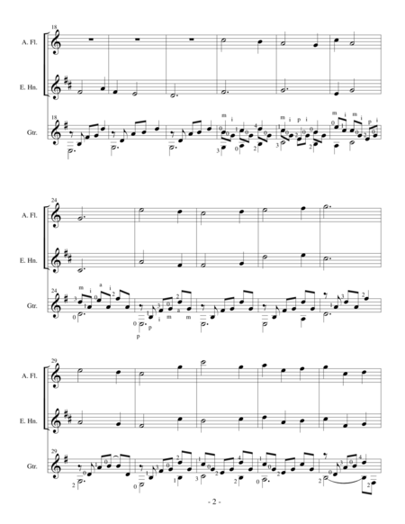 Winter Song Alto Flute English Horn And Classical Guitar Page 2