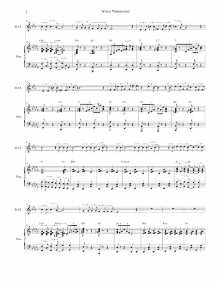 Winter Wonderland Bb Clarinet Solo And Piano Page 2