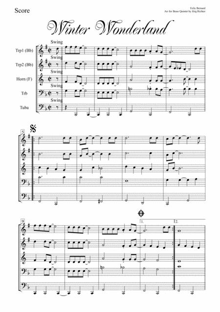 Winter Wonderland For Brass Quintet Page 2