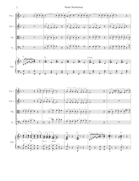 Winter Wonderland String Quartet And Piano Page 2