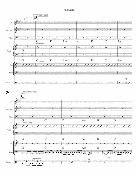 Wish You Were Here Vocal With Band 3 Horns Key Of G Page 2