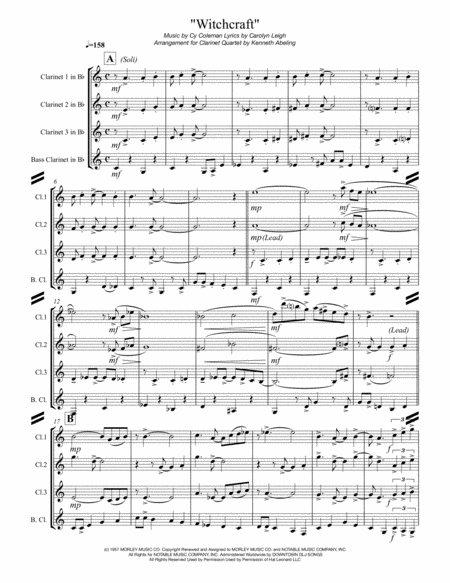 Witchcraft For Clarinet Quartet Page 2