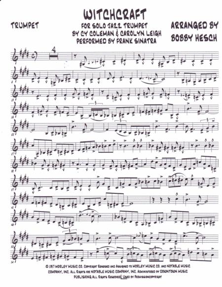 Witchcraft For Solo Jazz Trumpet Page 2