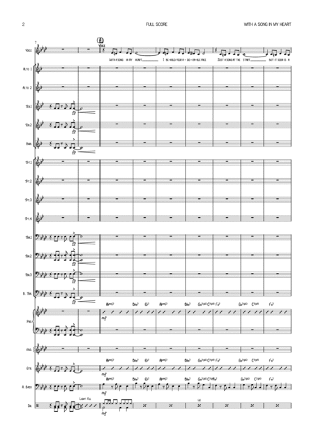 With A Song In My Heart Female Vocal Ab Major Big Band Page 2