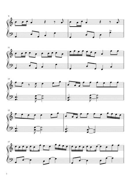 Without Me Easy Piano Solo Page 2
