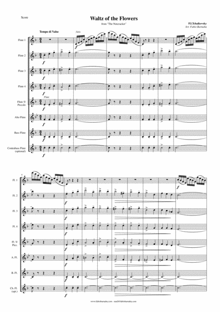 Wlatz Of The Flowers From The Nutcracker For Flute Choir Page 2