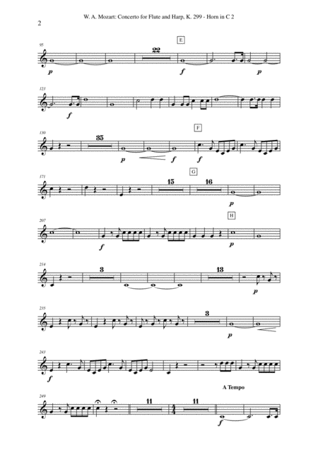 Wolfgang Amadeus Mozart Concerto For Flute And Harp K 299 Horn In C 2 Part Page 2