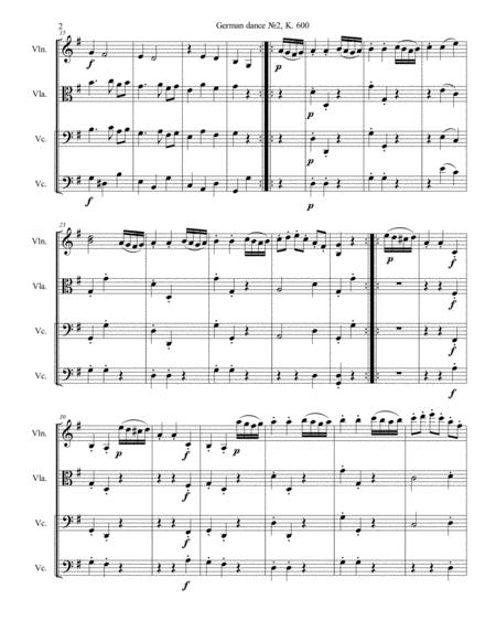 Wolfgang Amadeus Mozart German Dance 2 For Viola Or Cello Violin And Cello Page 2