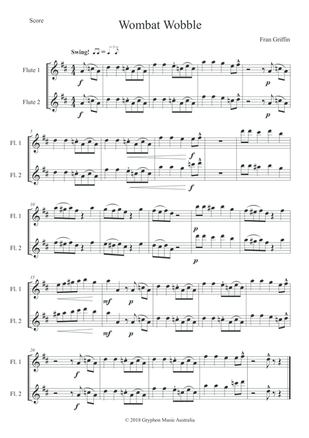 Wombat Wobble For Flute Duet Page 2