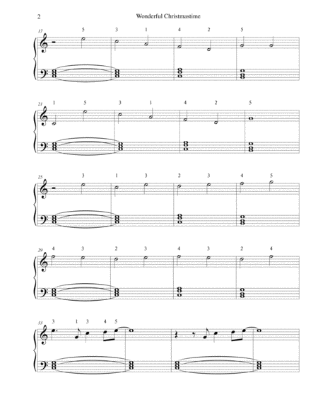 Wonderful Christmastime For Easy Piano Page 2