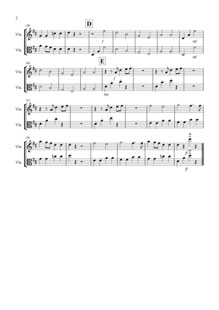 Wonderful Christmastime For Violin And Viola Duet Page 2