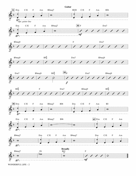 Wonderful Life From Smallfoot Arr Mark Brymer Guitar Page 2