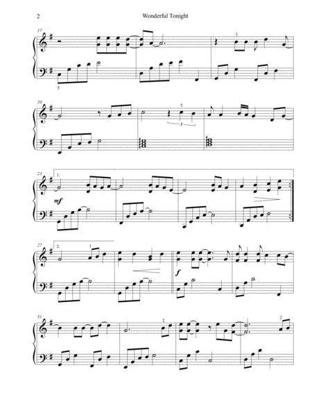 Wonderful Tonight Intermediate Piano Page 2