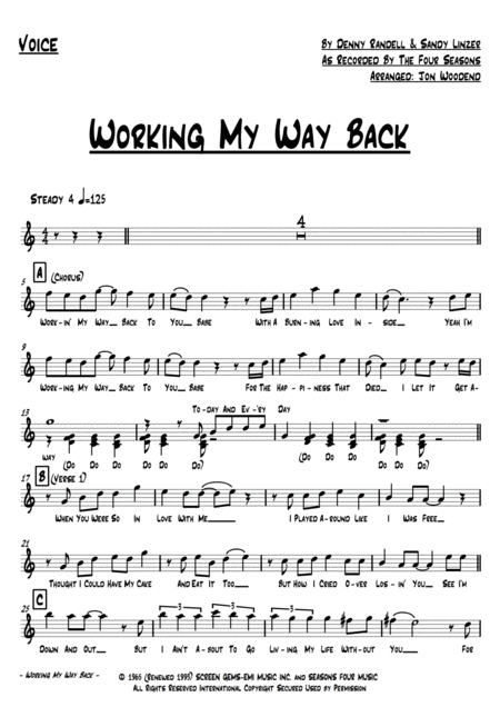 Working My Way Back To You 8 Piece Chart Page 2